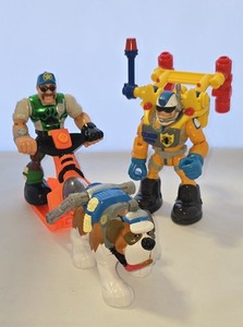 Rescue Heroes Lot Of 2 With Accessories Snowmobile 