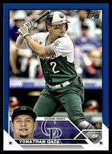 2023 Topps Royal Blue Yonathan Daza Colorado Rockies #122
