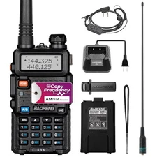 Baofeng 5RX Multi-Band Ham Radio Walkie Talkie UHF VHF AM FM VOX NOAA Full Kit