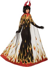 Adults Hell Fire Cape Costume Accessory