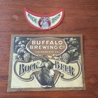 Pre Pro Buffalo Brewing Bock Sacramento, CA Paper Beer Label + Neck Label