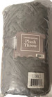 Ulta Beauty Limited Edition Slate Gray Faux Fur Plush Throw Blanket 50"×60" New