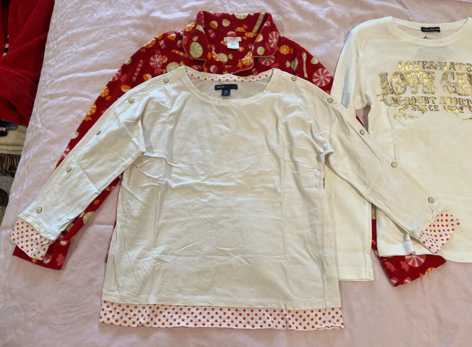 Lote de 6 piezas Camisas Chacha Joe Airlyfired GapKids Chacha Joe para niñas Talla 14/16 PJ Top Pantalones Foto 2 de 4