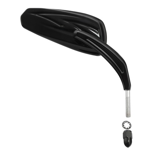 Black Rear View Mirrors Fit For Harley Touring Road Glide Dyna Softail Sportster - Bild 10 von 12