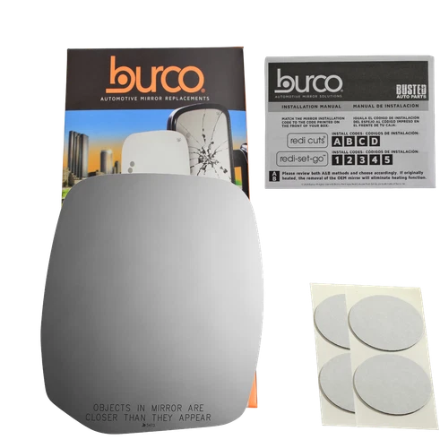 Fits 17-18 Armada Passenger Convex Mirror Glass Lens w/Adhesive No Rear Mount