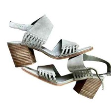 Fabulous Vince Camuto Strappy Gray Chunky 2 1/2  Heel Sandals Size 9 1/2