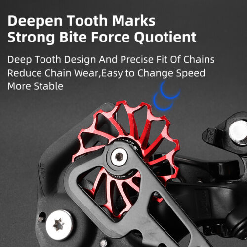 WEST BIKING Bike Ceramic Bearing Rear Guide Wheel Derailleur Pulley 11T/13T 1PC - Picture 8 of 20
