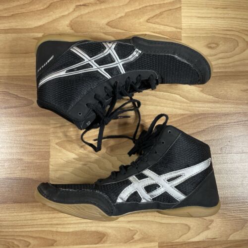 Zapatos de lucha libre ASICS Matflex 5 GS para niños jóvenes talla 6 negro gris C545N - Imagen 3 de 11