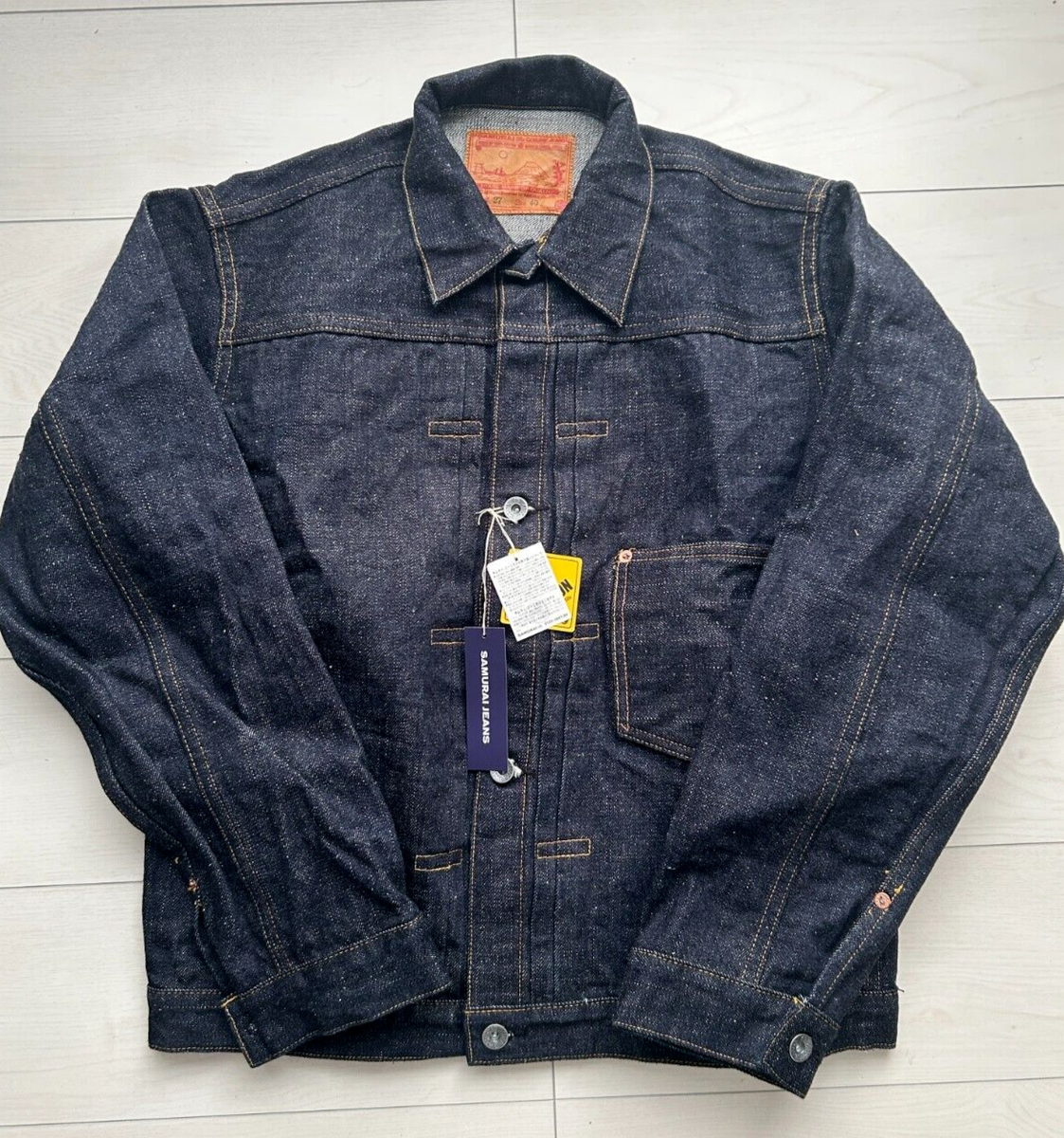 SAMURAI JEANS S0555VX 17OZ Denim JACKET ONE WASHED Indigo SAMURAI JEANS S0555VX 17OZ Denim JACKET ONE WASHED Indigo