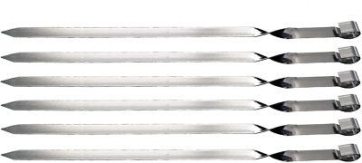 6x Starke Edelstahl ADANA GRILL Spiesse 60cm BREIT 2cm 2mm Lula Kebab Köfte Lulu