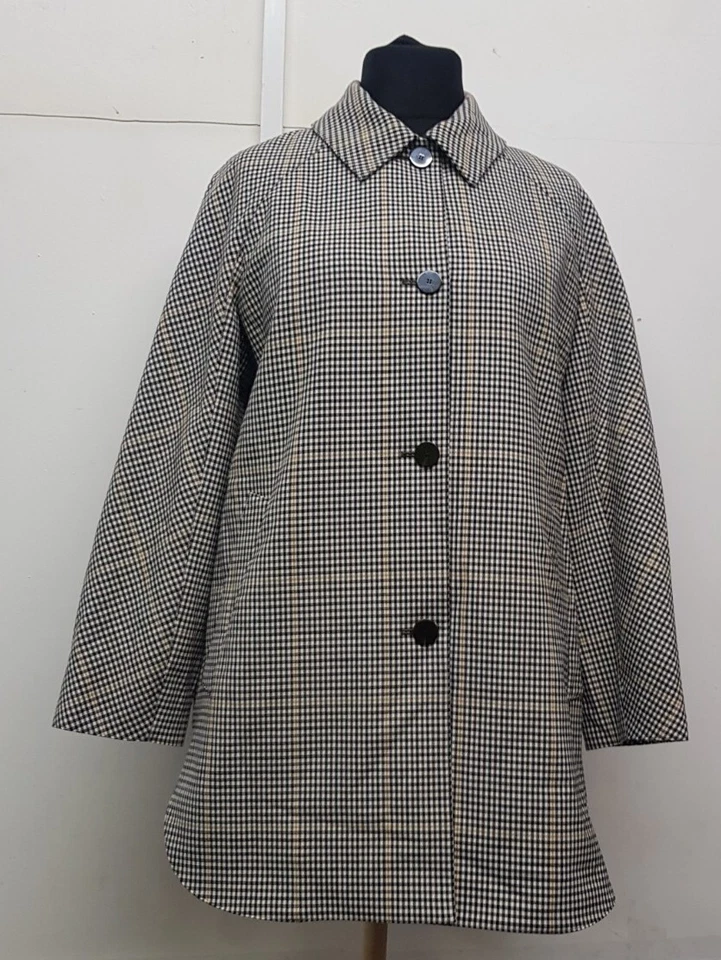 Theory Wool Blend Slim Car Coat Multi Womens Size Large REF CL9 - Image 3 of 4