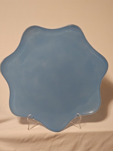 Annieglass Scalloped Handcrafted 11.5" Dinner Plates 1995 1997 Signed US - Picture 9 of 11