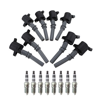 NGK Ignition Coil 8 Iridium Spark Plugs Kit For E-150 E-250 Ecoline F-250 V8