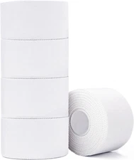 Athletic Tape,5 Pack White Sports Tape,Very Strong No Sticky Residue Wrist Ankle