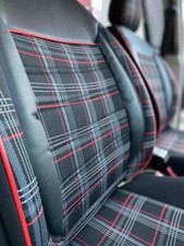 Interior Seat Cloth Fabric Upholstery Mk7 Vw Golf Gti Mk1 Mk2 T1 T2 T3 Gray Red