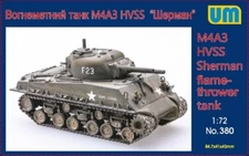 Unimodel UM380 M4A3 HVSS flame thrower tank model kit 1/72 scale plastic