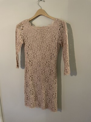 Vintage Diane Von Furstenberg Blush Lace Dress