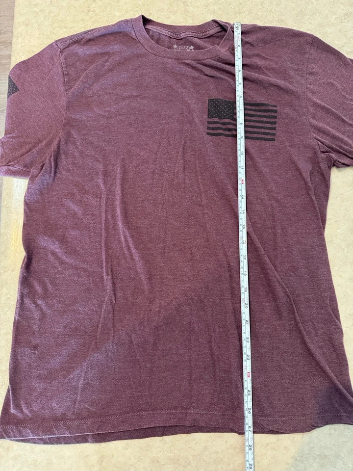 Мужская футболка в стиле Howitzer ВИКИНГ ВОИН военная Grunt MFG большая бордовая - Изображение 4 из 4