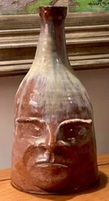 Jerry “Yardbird” Yarbrough 11.5” Face Jug, signed “YB 07”, 2007, Ila, Georgia