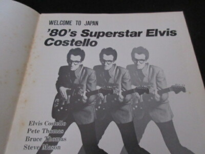 Elvis Costello 1978 Japan Tour Book Concert Program VG Plus w