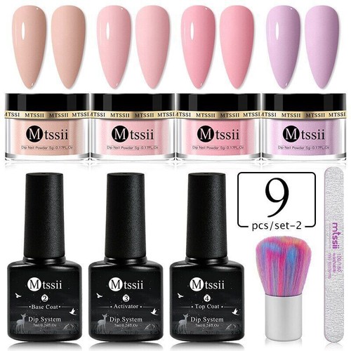 Juego de polvo de uñas de inmersión de 5 g sistema de inmersión en polvo brillo de uñas desnudo kit de uñas arte - Imagen 38 de 77