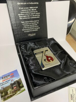 Rare New 75th Anniversary Zippo Lighter 1 of 500 U.K Edition