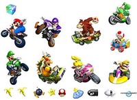 Mario Kart Wii Removable Wall Decorations, New, Free Shipping on sale Mario Kart Wii Removable Wall Decorations, New, Free Shipping on sale