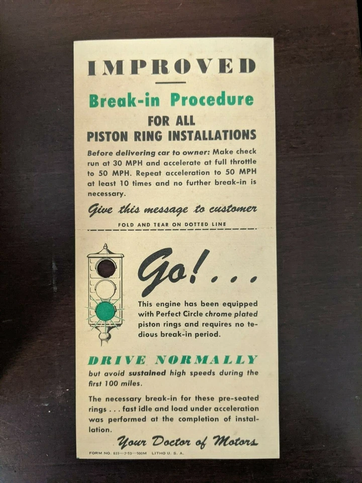 CONJUNTOS DE ANILLOS DE PISTÓN MERCURY MEK-6149-A Perfect Circle 1953-1954 y caja de colección Foto 4 de 4