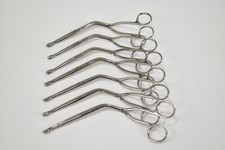LOT of 7 Surgical Catheter Introducing Forceps 8" Stainless Steel 