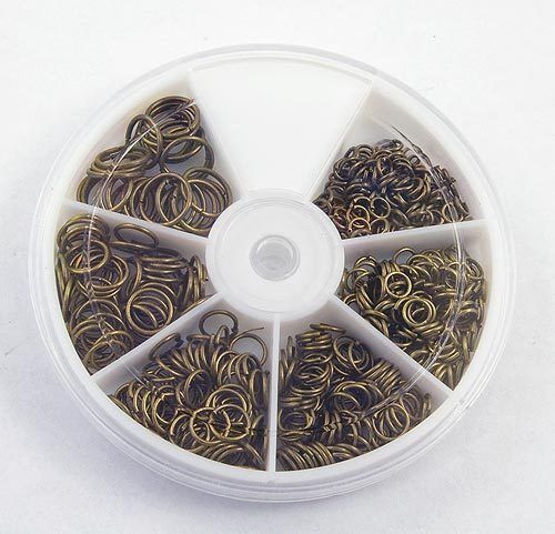 A Small Box of Assorted Antique Bronze Plated Jump Rings  J1446