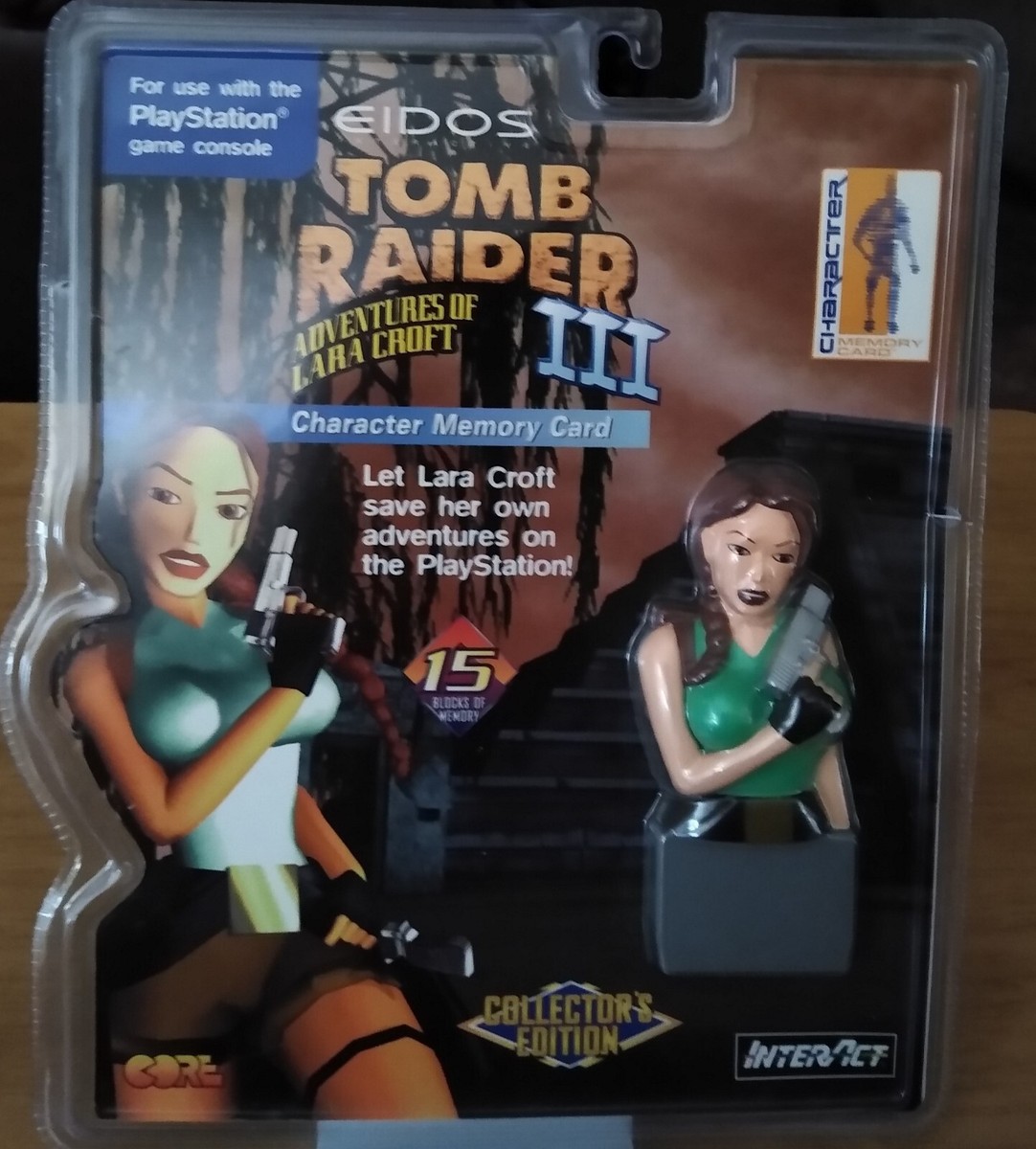 NEW Tomb Raider Laura Croft PlayStation PS1 Memory Card