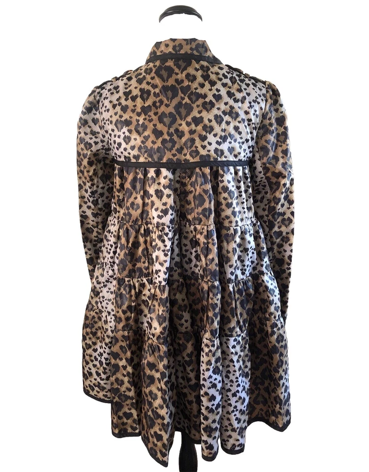 RED VALENTINO Jacket Size AU 10 EU 38 Animal Print Wind Side Pockets Worn Once - Image 2 of 4