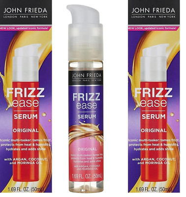 LOT OF 3-John Frieda Frizz Ease Serum ORIGINAL Tames Frizz 1.69 fl oz