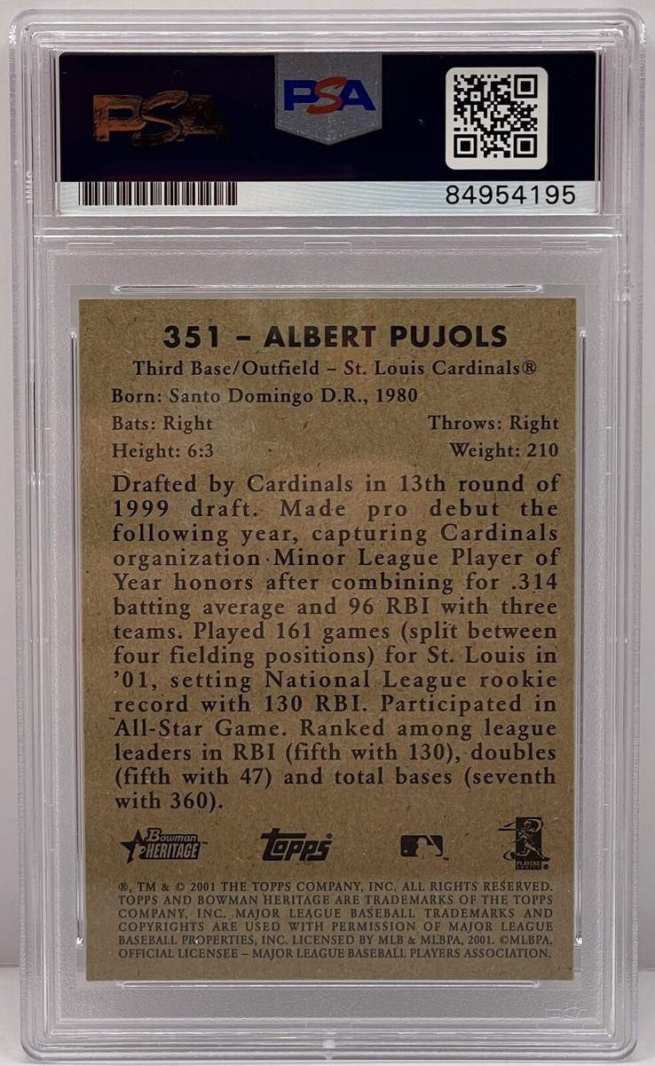 2001 bowman  pujols レア Auction Prices Realized Baseball Cards 2001 BOWMAN CHROME