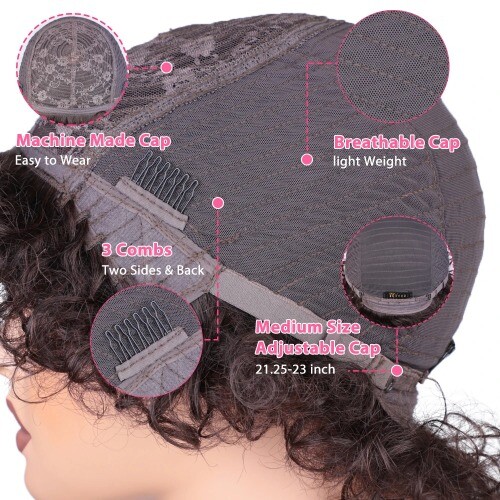 Pelucas de cabello humano liso con flequillo NATURAL brasileño 100 % Remy pelucas de cabello humano - Imagen 6 de 13