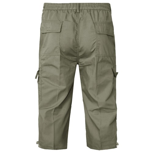 Men's Big 3/4 Length Cropped Trousers Casual Cargo Pockets King Size 2XL To 6XL - Picture 13 of 13