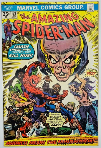 The Amazing Spider-Man #138 1974 5.5 FN- 1st Appearance/Origin MindWorm! w/ MVS!