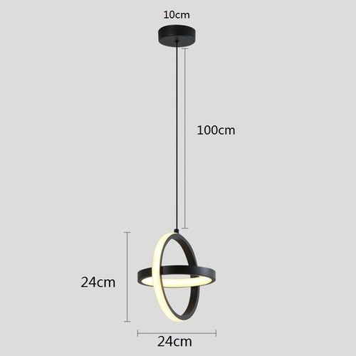 Kitchen LED Pendant Light Black Lamp Room Ceiling Lights Bar Chandelier Lighting - Picture 2 of 10