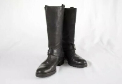 Diane Von Furstenberg Motorcycle Boots Riding Boots Tall Black US