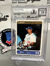 SHANE VICTORINO 2002-03 JUSTIFIABLE BASEBALL SIGNED AUTOGRAPHED BECKETT BGS 10