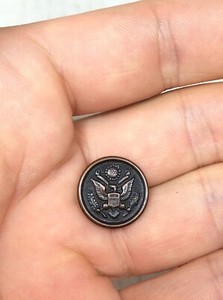 Military Eagle 5/8" Button Scovill Mfg Co Waterbury circa 1902-18 1870s Backmark