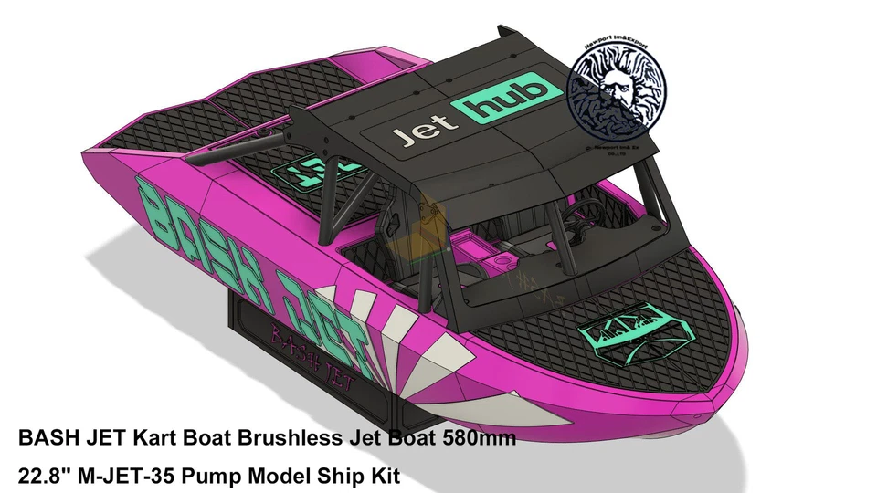 BASH JET Kart Boat Brushless Jet Boat 580mm 22.8" M-JET-35 Pump Model Ship Kit - Image 2 of 4