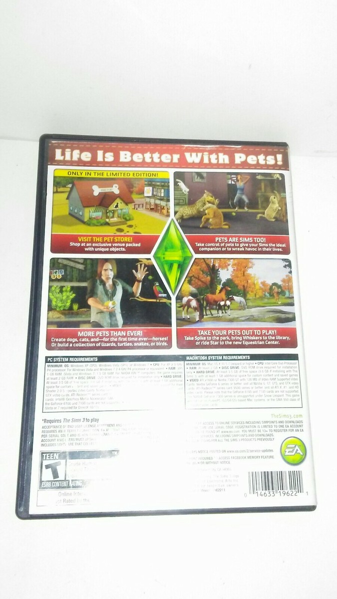 The Sims 3: Pets Expansion Pack PC Limited Edition | eBay