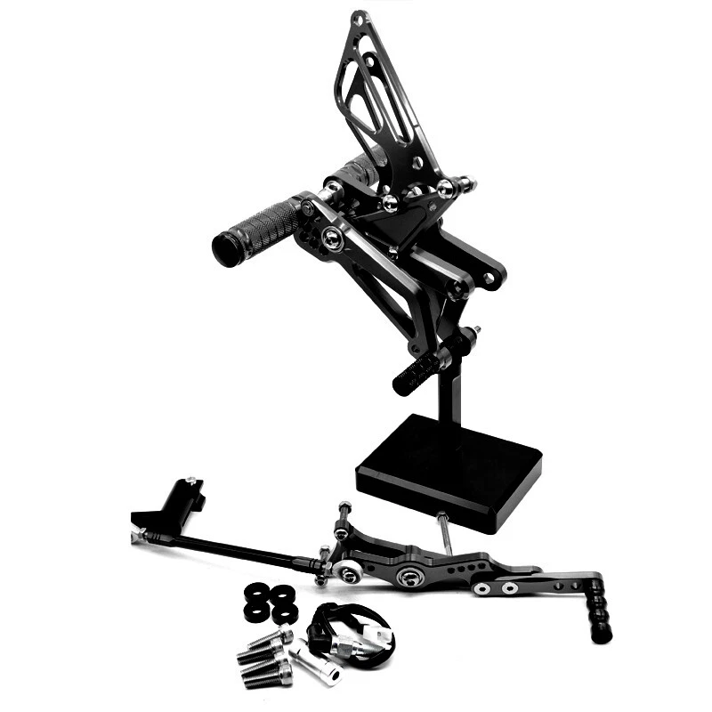 Juegos traseros CNC estribo negro para TRIUMPH Daytona 675/Street Triple 06-12 Foto 3 de 4