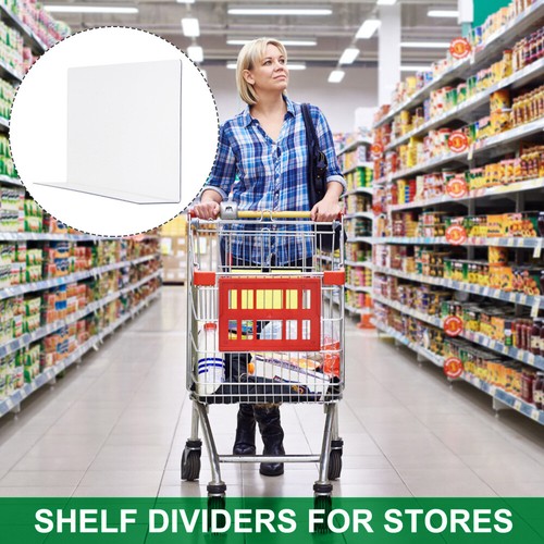 Divisor de estantes de plástico divisores laterales estantes de clasificación de supermercado 10 piezas - Imagen 2 de 12