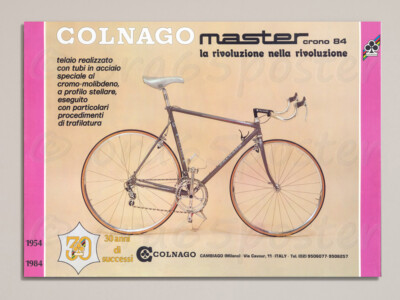 Colnago Master Crono Vintage 80`s Poster Plakat