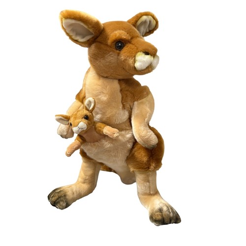 Aurora Kangaroo Plush Stuffed Animal with Baby Joey 20 Inches - Picture 4 of 8