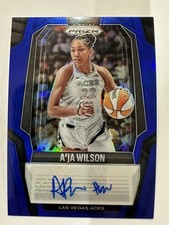 2025 Panini Prizm WNBA A’JA WILSON PRIZM SIGNATURES AUTO BLUE /75 Aces MVP! 🔥🔥