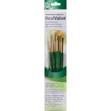 Princeton Gold Taklon Real Value Brush Set-4/Pkg