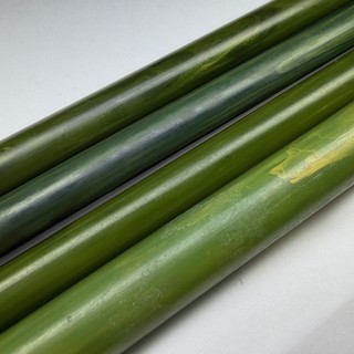 VINTAGE ART DECO MARBLED GREEN BAKELITE ROD LOT 124 GRAMS